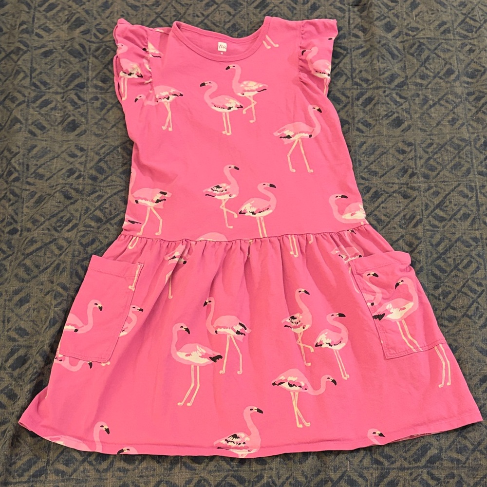Tea Collection Pink Flamingo Dress